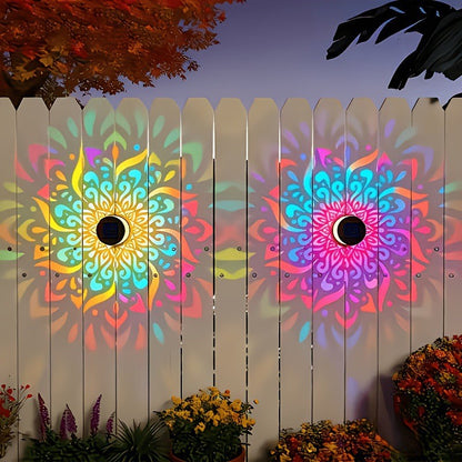 Solar Mandala Projector Wall Lights