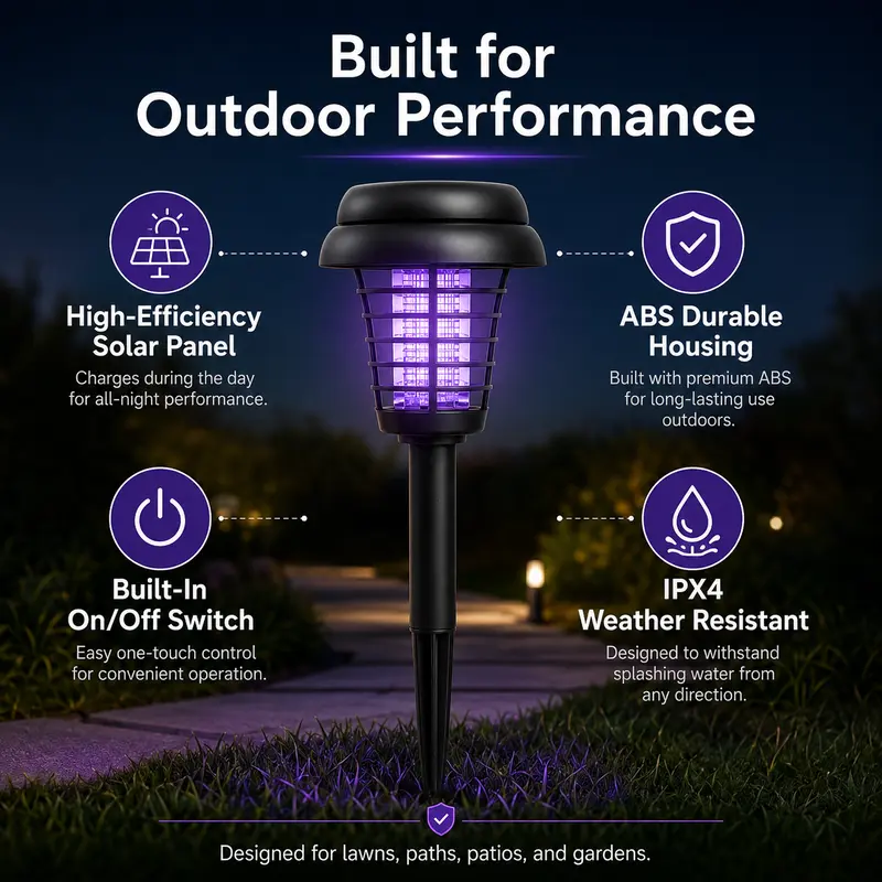 Solar Mosquito Zapper Light – Outdoor Garden Stake Lamp