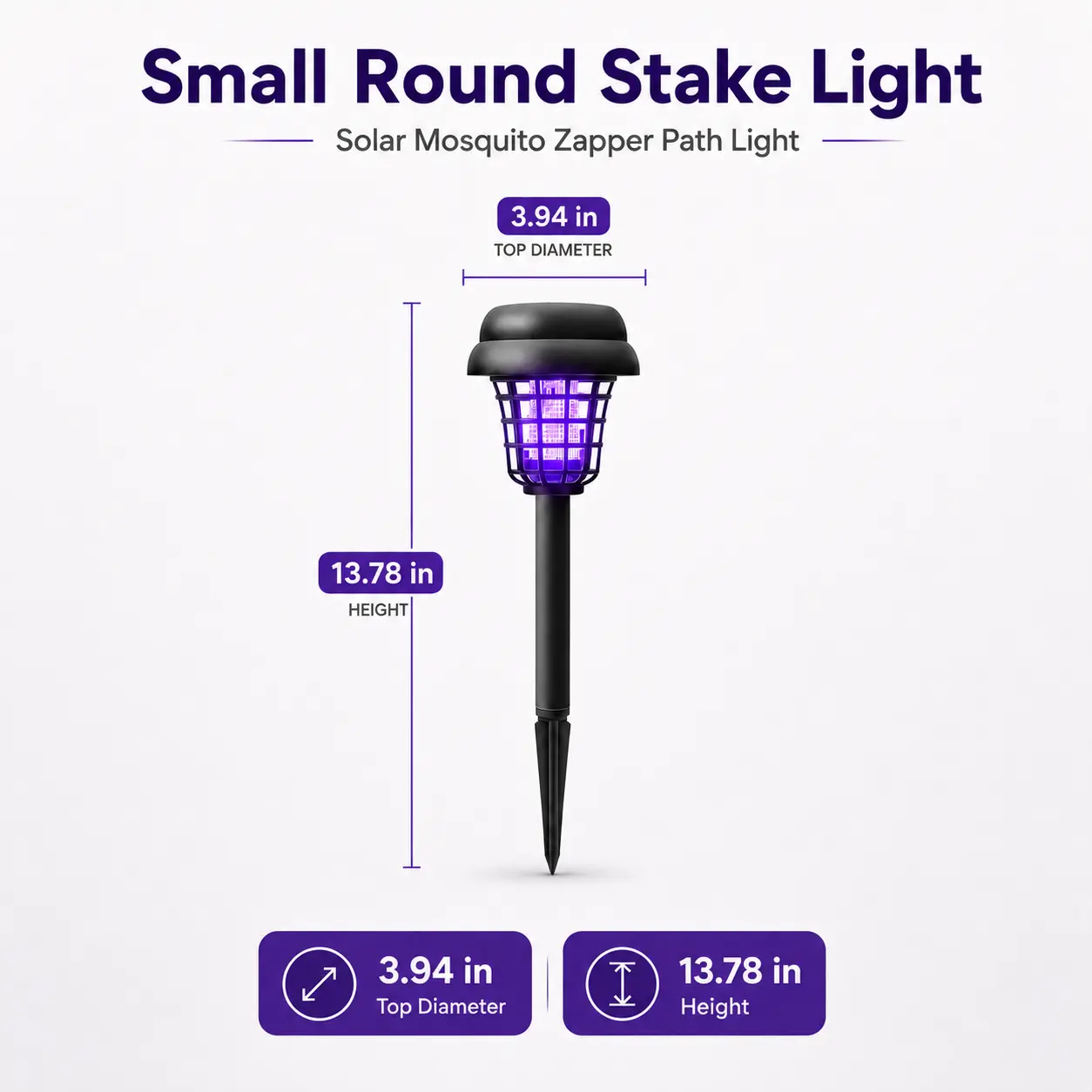 Solar Mosquito Zapper Light – Outdoor Garden Stake Lamp